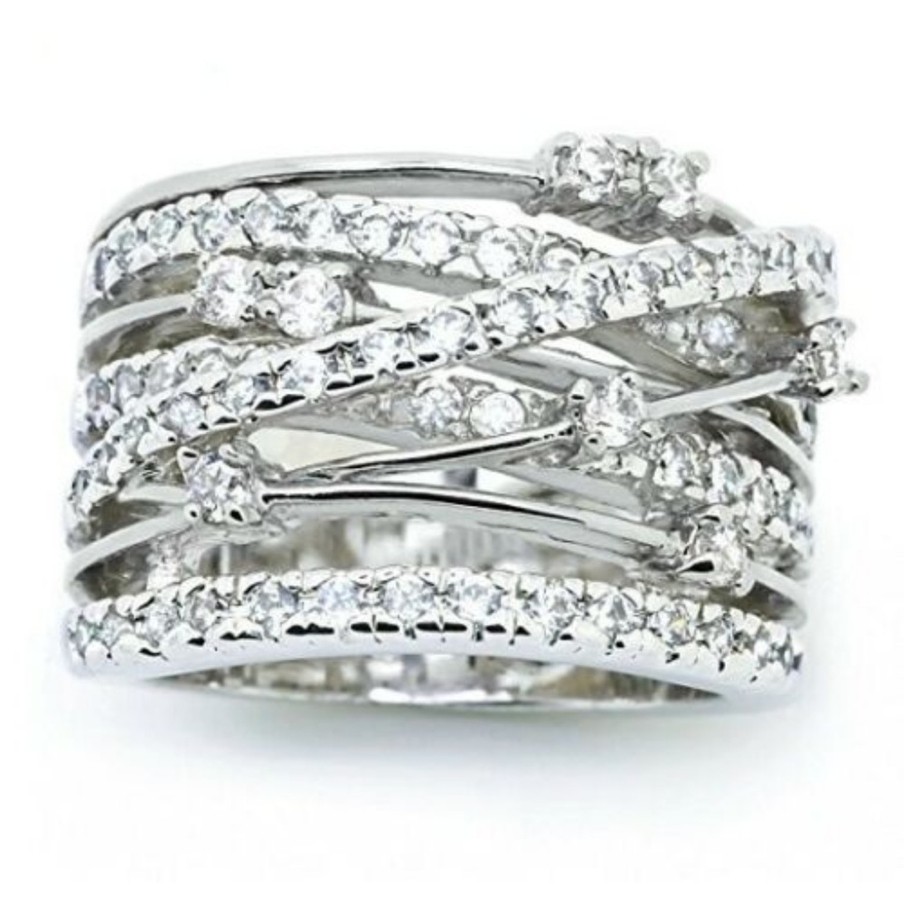 925 White Sapphire Infinity Ring SIZE 7 IN STOCK!!